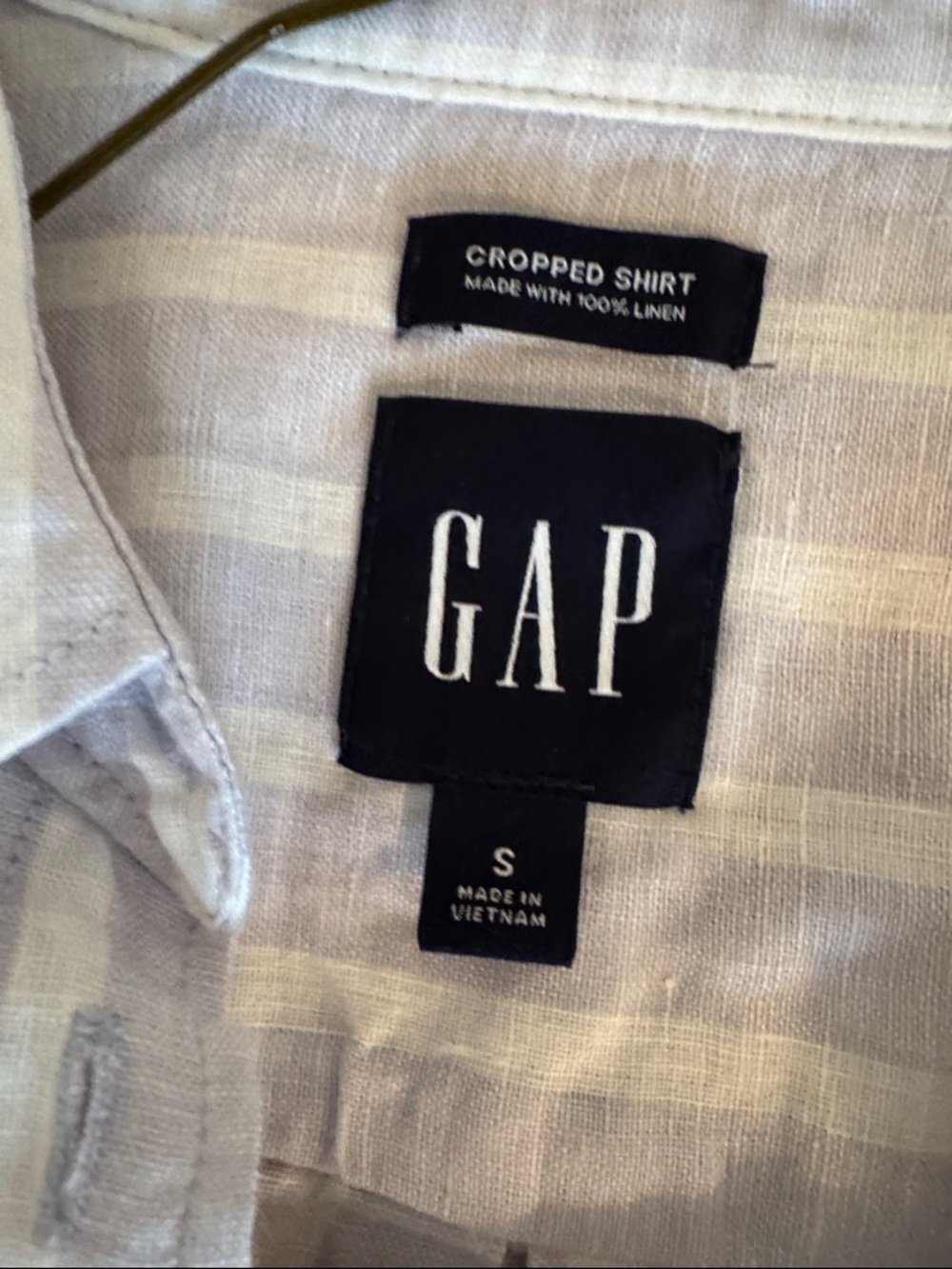 GAP Light Blue and White Striped Button-Down Shirt - Picture 5 of 6